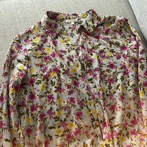 Mystree long sleeve floral pattern button up